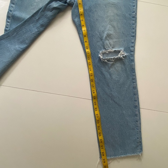 Madewell The Curvy Perfect Vintage Jean Cropped Distressed Size 32 - Picture 13 of 16
